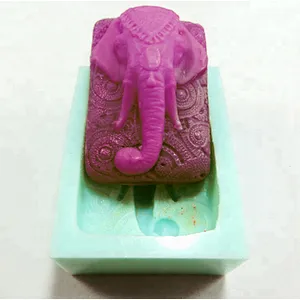 QT0030 animals Soap molds Indian Thai elephant Candle mold aroma stone silicone mould