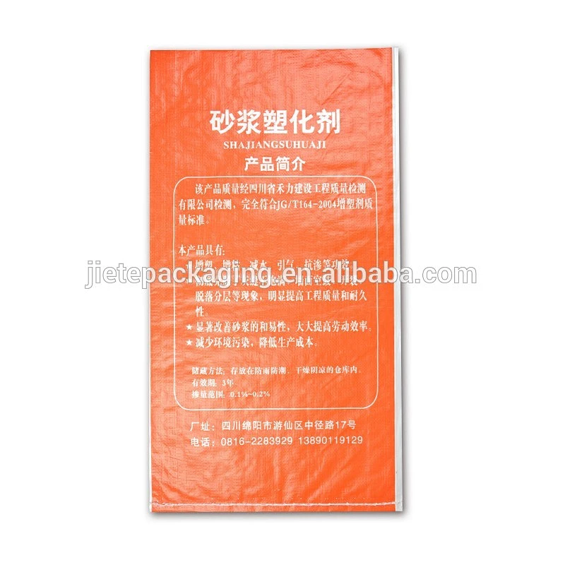 packaging material cement, mortar, putty pp woven bag with color printing and lamination 20kg 25kg