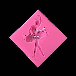Dancing Ballet Girl Chocolate Cake Fondant Silica Gel Plaster Aromatherapy Decorative Silicone Mould