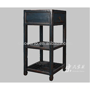 Chinese antique wooden vase stand corner flower stand
