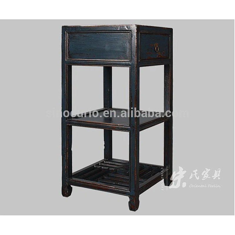 Chinese antique wooden vase stand corner flower stand