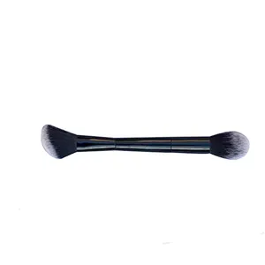 OEM cosmetic tools custom logo makeup brush dual head powder blush brush