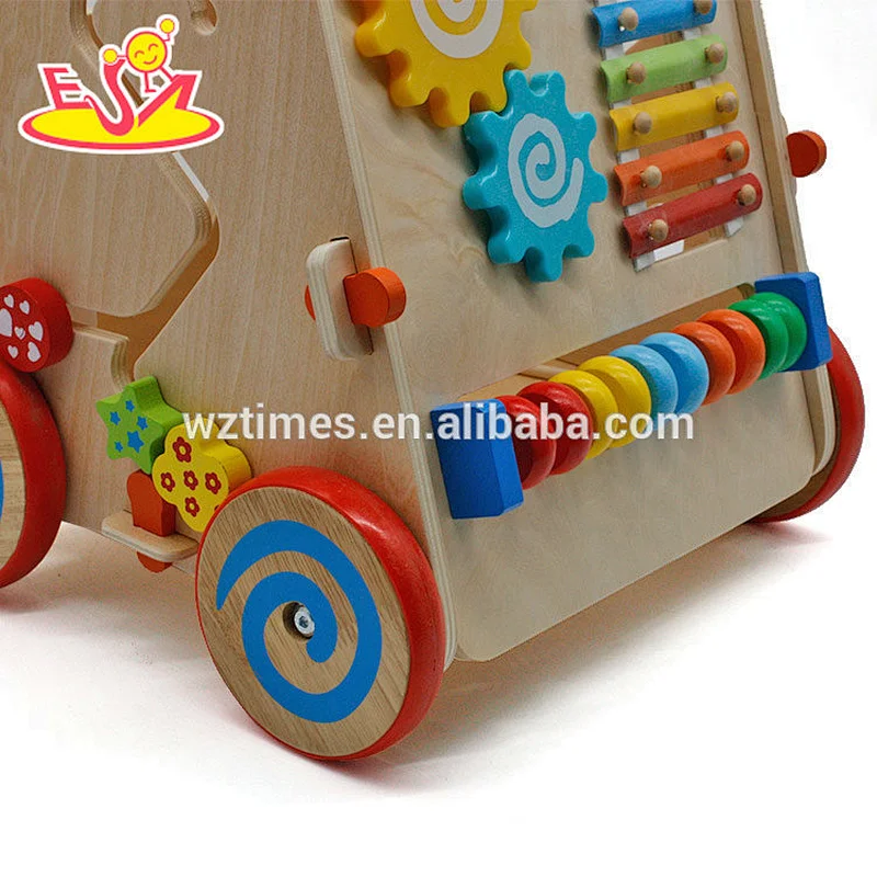 wholesale hot sale kids wooden outdoor baby walker funny children wooden outdoor baby walker W16E053