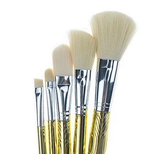Soft Hair Private Label Foundation Eye Face Cosmetics 5pcs Makeup Brush Set