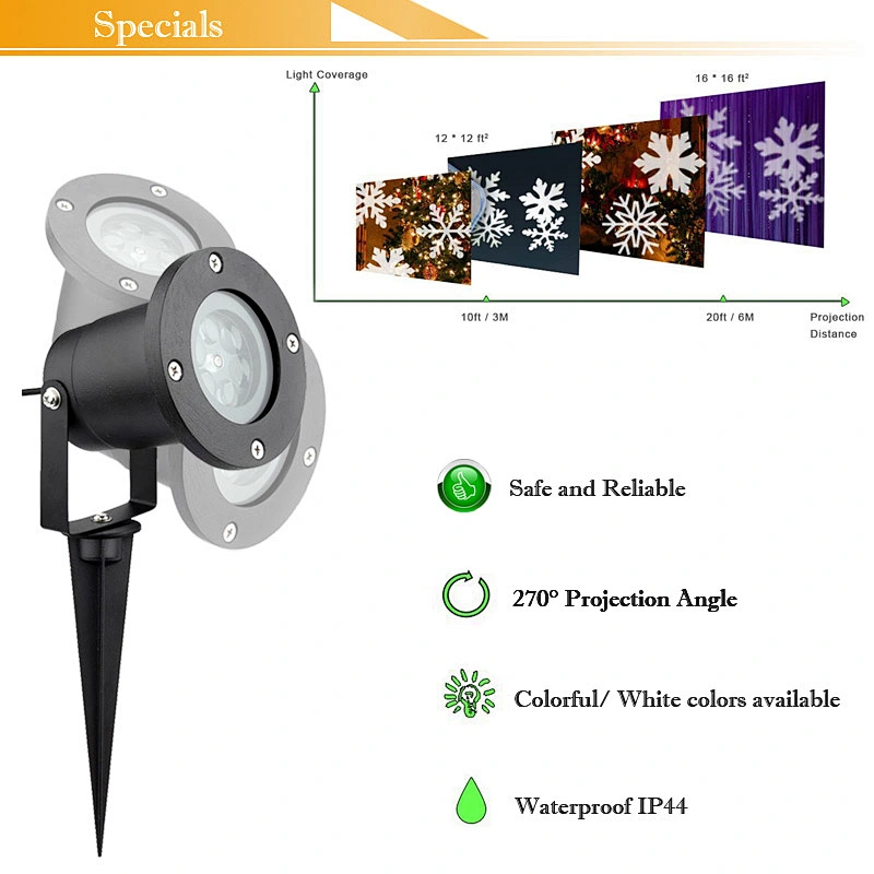 Outdoor led lawn light Waterproof Holiday Lighting Garden Christmas Snowflake projector