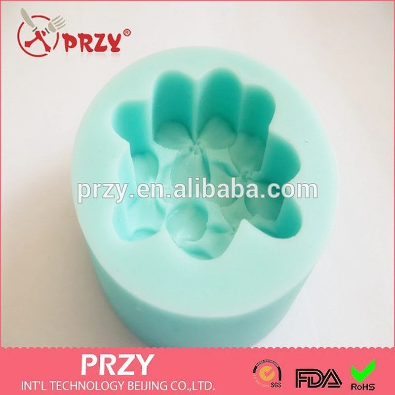 3 leaf flower modelling silicon 3D soap mold