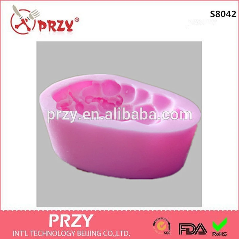 Promotion creative fruits molds silicone 115*80*40 mm grape shape mold for Soap