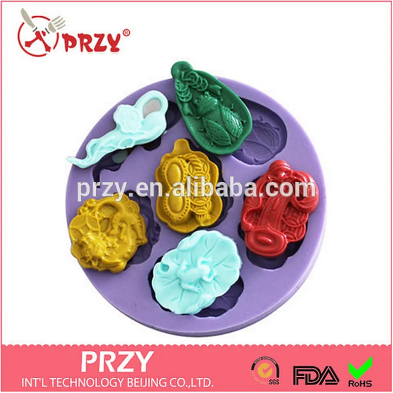 2015 hotsale eco-friendly mulit shapes resin modelling silicone molds for fondant