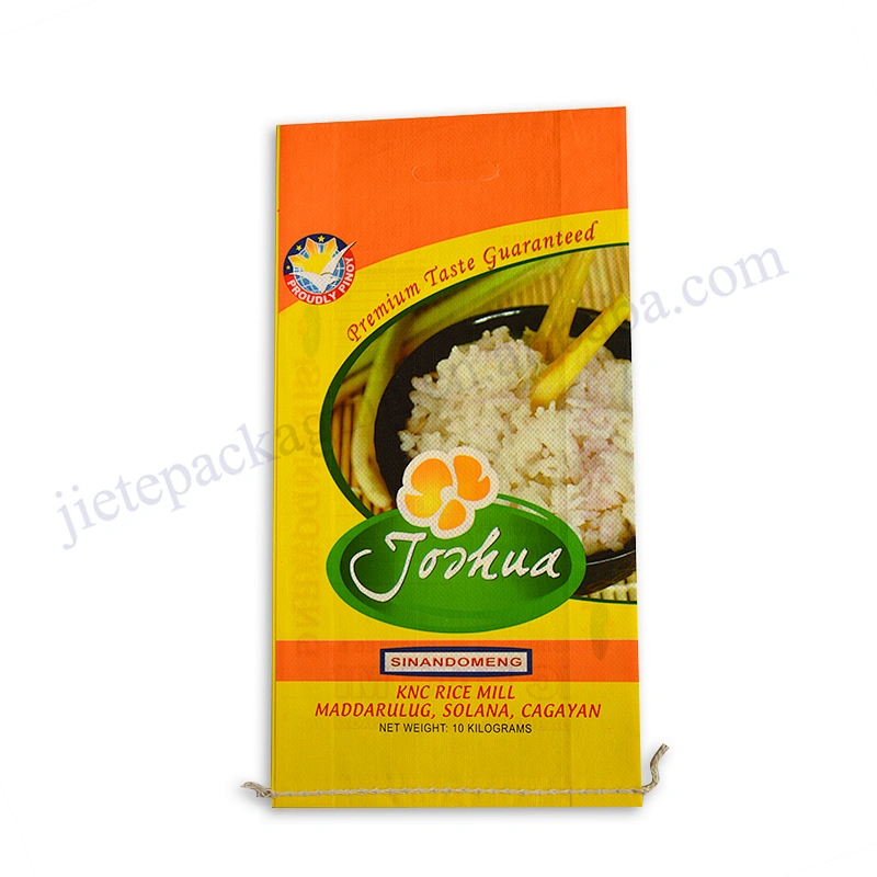 White plastic packaging sack 10 kg pp woven rice bag export Singapore