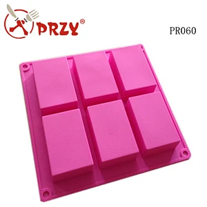 silicone rectangular shaped soap mold , handmade silicone soap mold