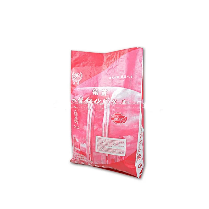Red printed high quality custom pp woven cement, putty powder bag
