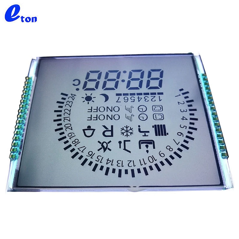 square flat lcd display screen for water meter