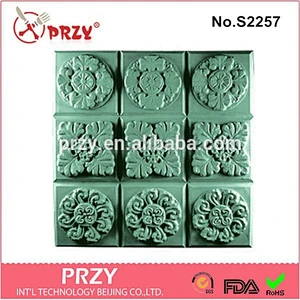 Tray Gothic Florals silicone soap molds for soap making
