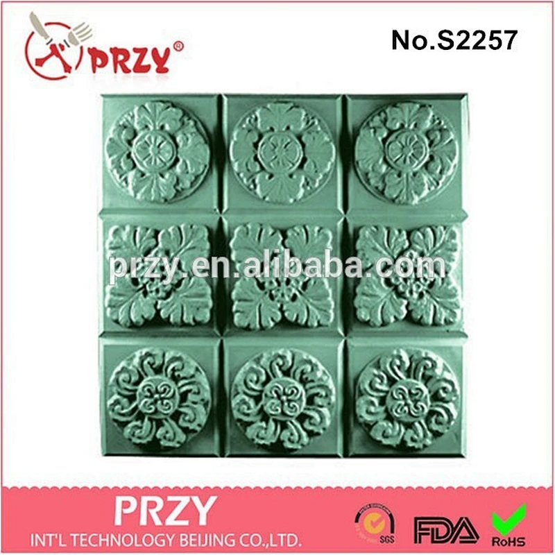 Tray Gothic Florals silicone soap molds for soap making