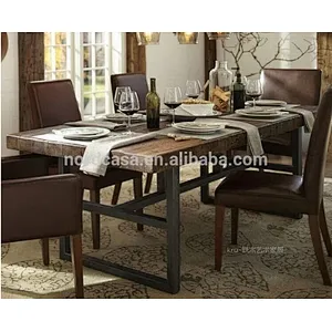 vintage industry furniture rustic solid wood dining table