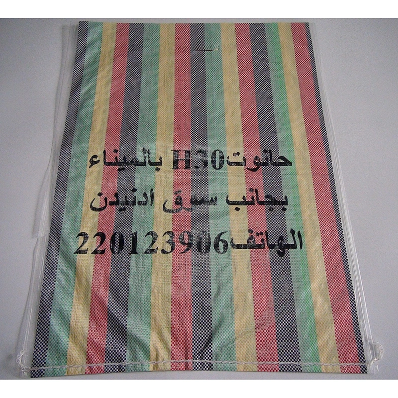 Hot sale customized beautiful rainbow plastic pp woven packaging bag with D handle