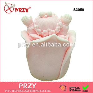 S3050 Best Seller 3d angel baby with hands up Silicone Rubber Candle Soap Molds