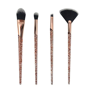 New design cosmetics tools 7pcs professional synthetic hair glitter makeup brush set