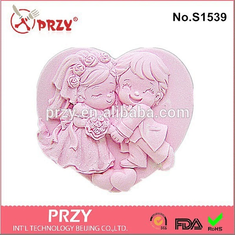 Wedding shape silicone soap molds