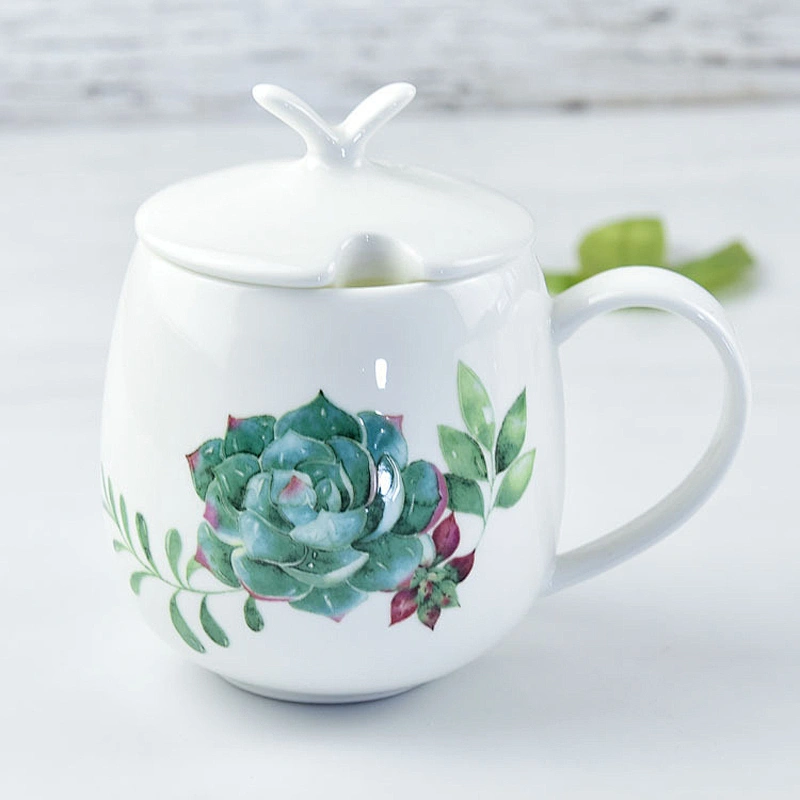 Eco-friendly material bone china porcelain quality mug handmade product for gift