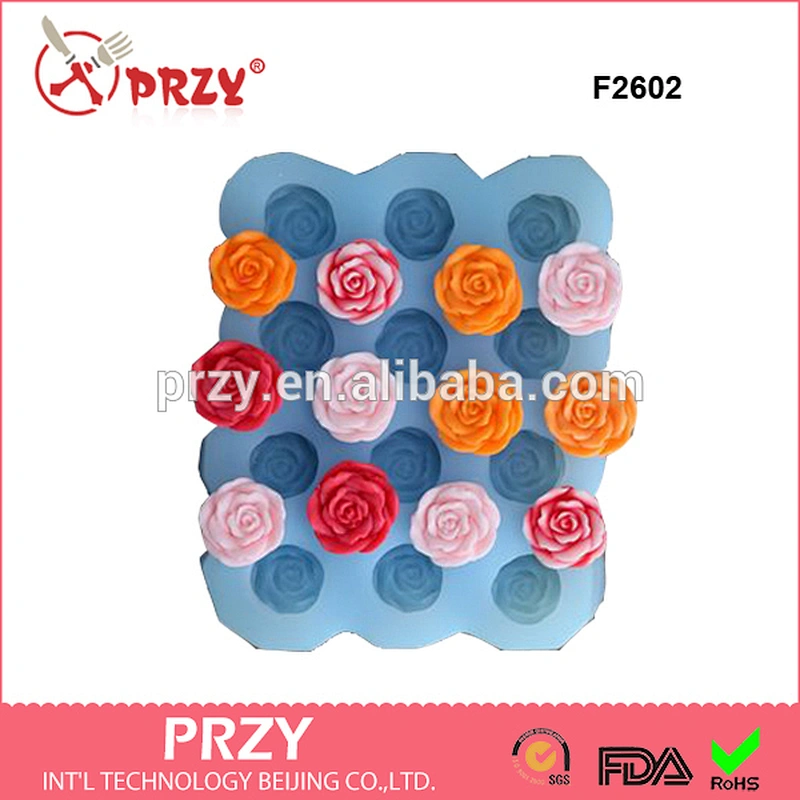 F2602 High Quality 16 holes flower Silicone fondant Molds Silicone Mold for cake decoration
