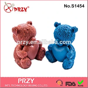 High quality silicone soap mould bear silicone mould
