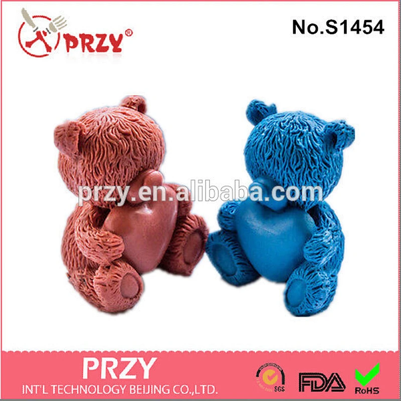 High quality silicone soap mould bear silicone mould