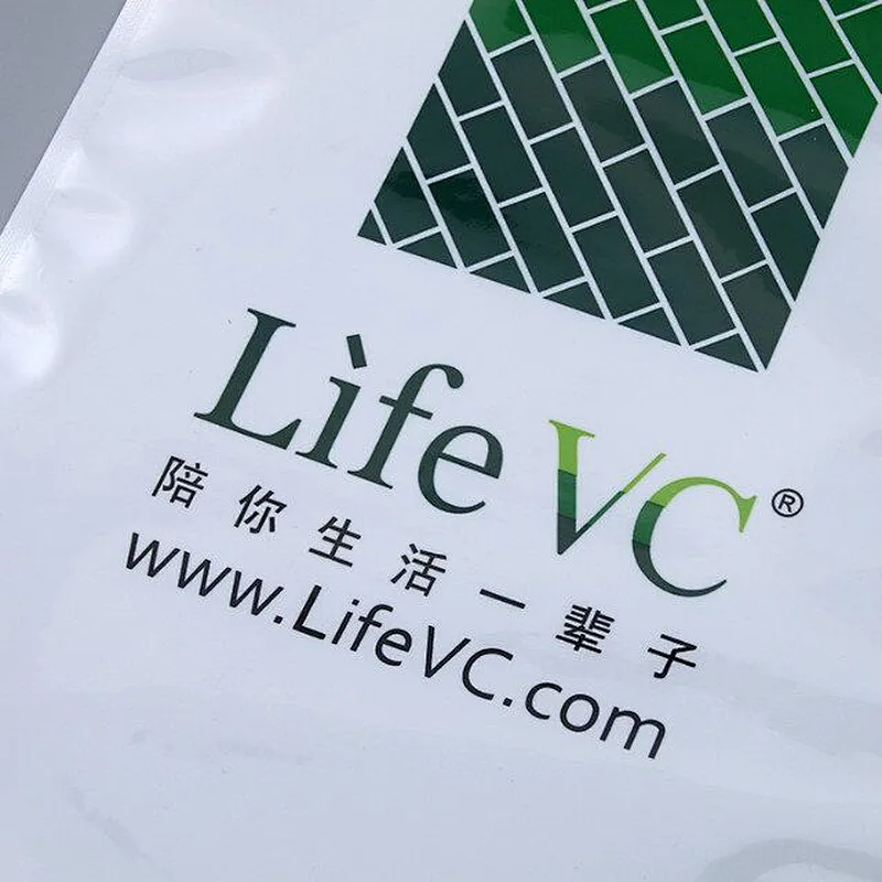 PE self-styled white transparent bag for home use