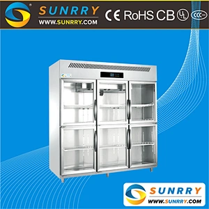 Supermarket glass door meat display refrigerator showcase for sale (SY-RC1550G SUNRRY)