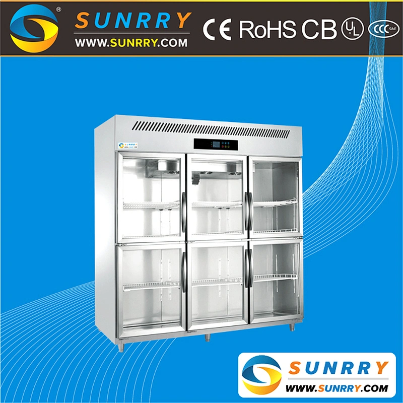 Supermarket glass door meat display refrigerator showcase for sale (SY-RC1550G SUNRRY)
