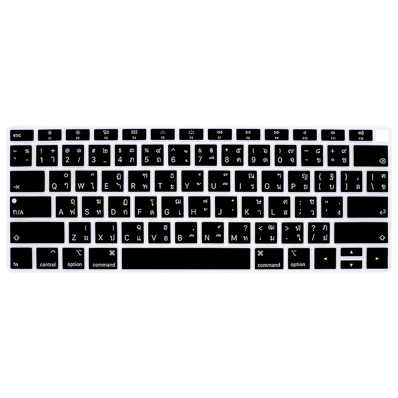 french US Arabic Korean Taiwanese russian thai Silicone Keyboard Cover for MacBook Air 13 A1932 2018 new air keyboard cover