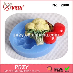 F2088 PRZY Beijing fondant fruit silicone molds for microwave cake