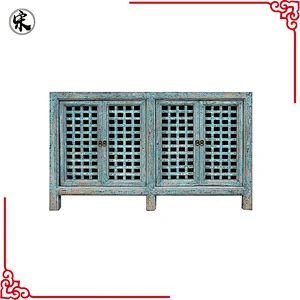 recycle pine wood antique chinese kitchen cabinet