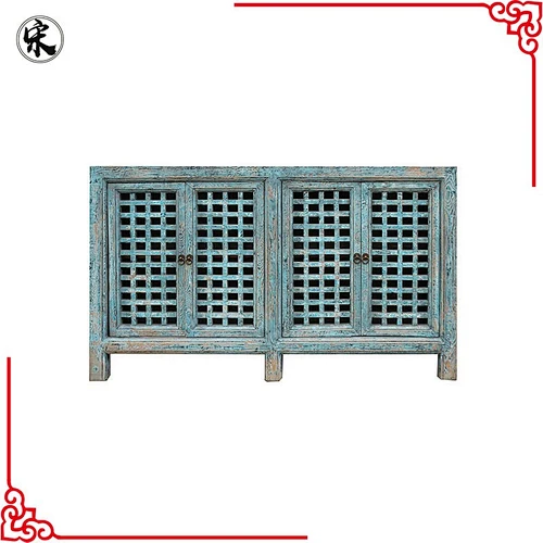 recycle pine wood antique chinese kitchen cabinet