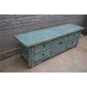 Chinese antique lacquer solid wood TV cabinet