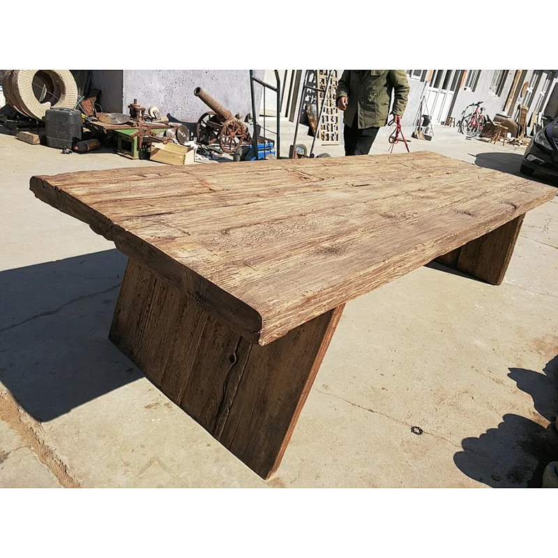 Furniture rustic Large Dinning Table With solid wood wholesale vintage furnture