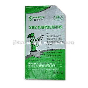 printed moisture proof pp woven cement packaging bag 50kg 25kg with valve port