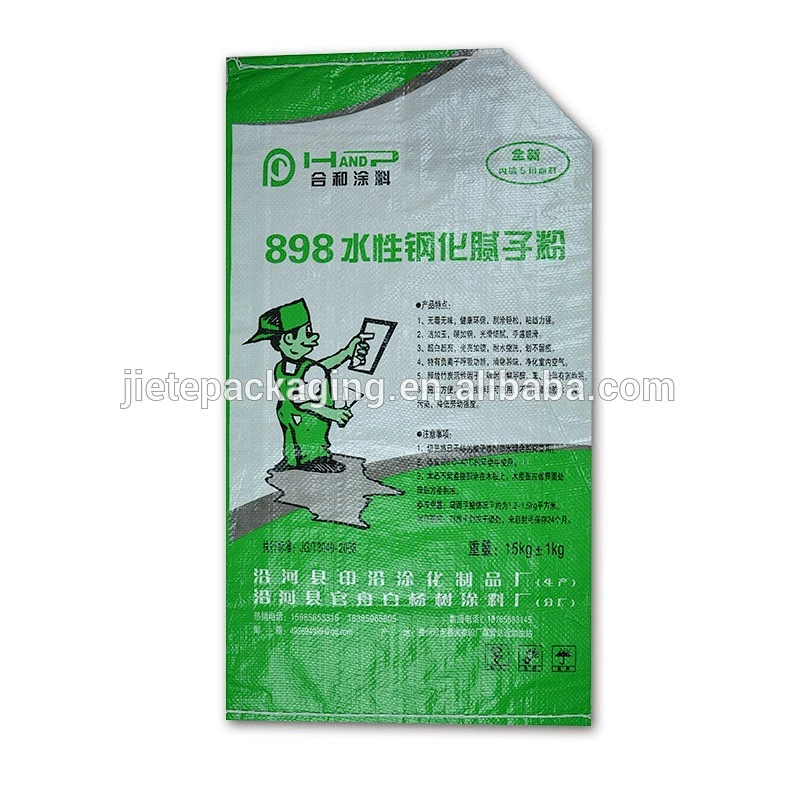 printed moisture proof pp woven cement packaging bag 50kg 25kg with valve port