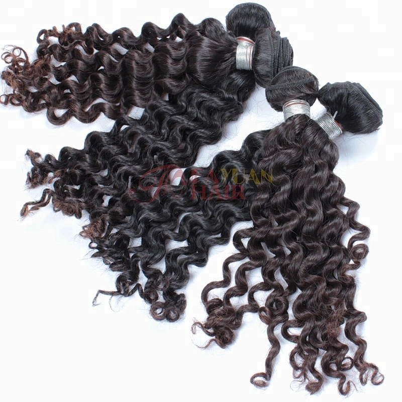 Fayuan Hair Brand Name Virgin Indian Temple Human Hair Curly Hair Weave