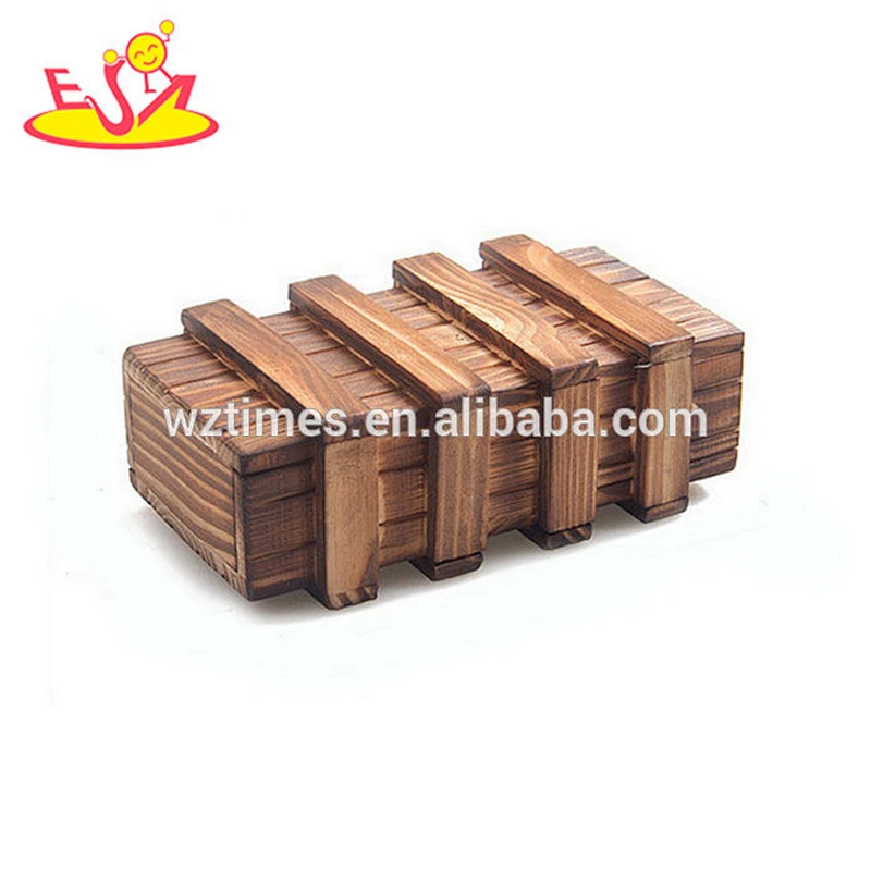 Wholesale high quality interesting wooden craft magic box for children W11C029