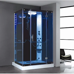 Modern Style Transparent Indoor Enclosed Sauna Wet Steam Shower Room