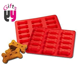 High quality cute dog bone silicone cookie baking pans mold