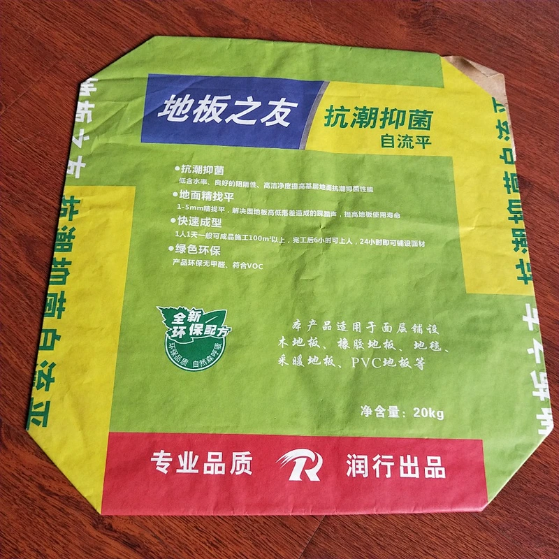 10kg 20kg kraft paper block bottom valve bag for Ceramic tile adhesive putty powder cement