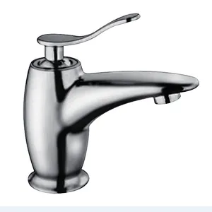 Hot Cold Water Single Handle Brass Chrome Bathroom Faucet