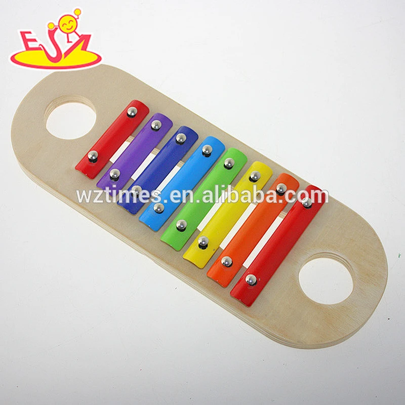 Wholesale musical wooden baby xylophone 8 notes learning toy wooden baby xylophone W07C035