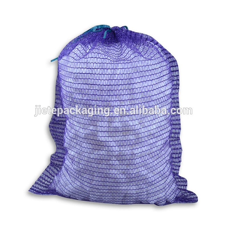 Breathable plastic pe vegetables mesh bag packing
