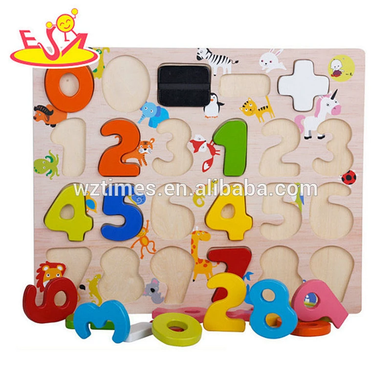 Puzzlespielspielzeug des frühen frühen Matheunterrichtspielzeugs hölzernes für Baby W14B092