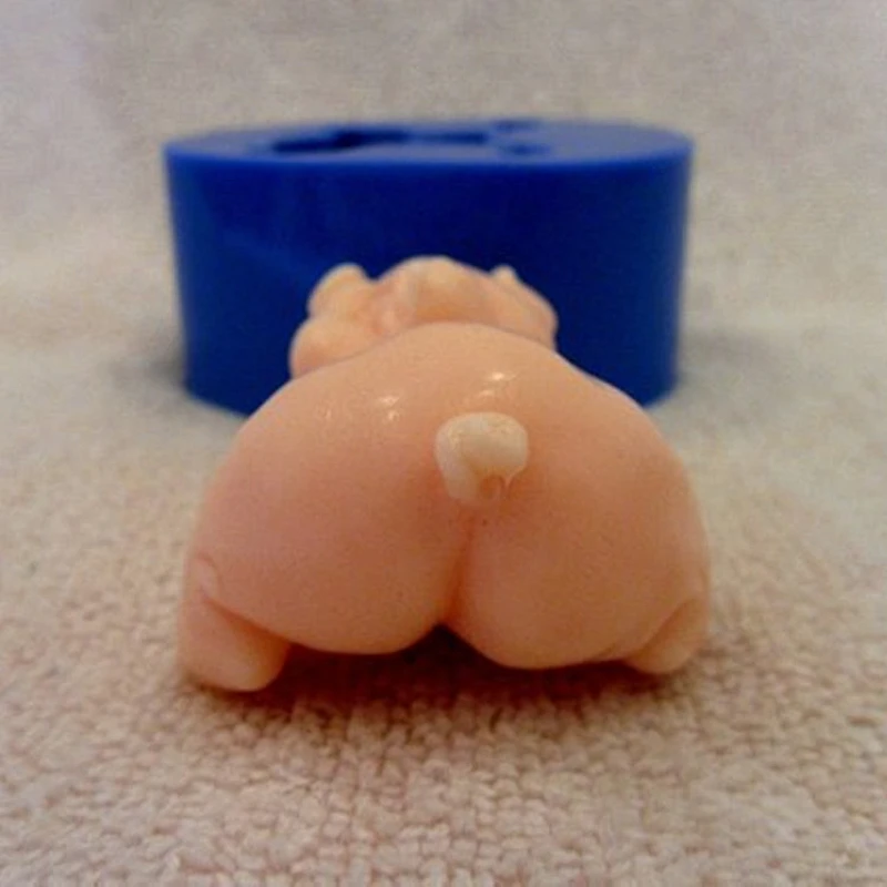 Piglet  soap silicone mold smiling pig candles molds 3D piggy Soap silica mould