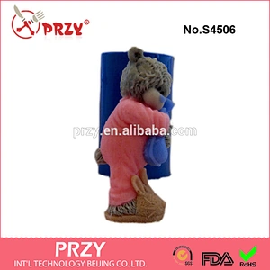 S4506 Teddy Bear silicone mold for soap candles making, silicone bear soap mold,animal mold for soap