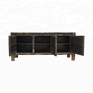 chinese oriental old distressed rustic painted storage sideboard furniture